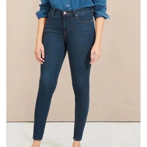 Everlane Mid Rise Medium Wash Skinny Ankle Jeans | 23 Regular - Picture 1 of 11